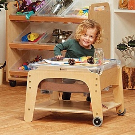 Mini Sand and Water Station With Shelf - School Furniture