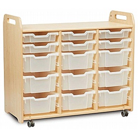 Tidy Tots Nursery Tall Triple Column Tray Storage - School Furniture
