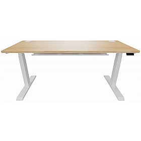 Progress Plus Electric Height Adjustable Shallow Rectangular Office Desks - Office Desks