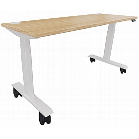 Progress Plus Electric Height Adjustable Mobile Shallow Rectangular Office Desks