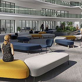 Polka Modular Reception and Breakout Benches - Reception Area