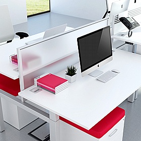 Progress Lite Crank Height Adjustable 2 Person Rectangular Back to Back Desks - Office Desks