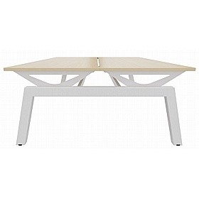 Linnea Elevate 2 Person Rectangular Back to Back Sliding Top Bench Desks - Office Desks