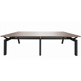 Linnea Elevate 4 Person Rectangular Back to Back Sliding Top Bench Desks - Office Desks