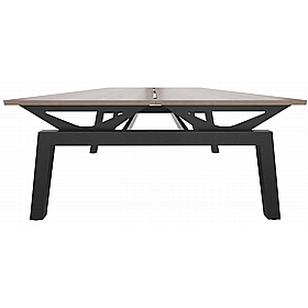 Linnea Elevate 4 Person Rectangular Back to Back Sliding Top Bench Desks - Office Desks