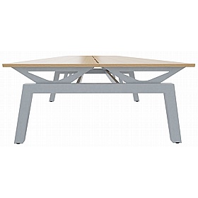 Linnea Elevate 6 Person Rectangular Back to Back Sliding Top Bench Desks - Office Desks