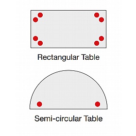 Elite Modular Tilting Table Linking Plates - Meeting Room
