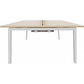 Linnea 2 Person A-Frame Rectangular Back to Back Sliding Top Bench Desks - Office Desks