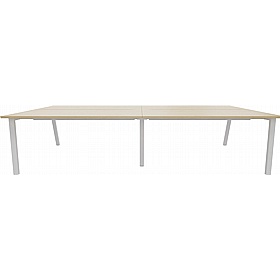 Linnea 4 Person A-Frame Rectangular Back to Back Sliding Top Bench Desks - Office Desks