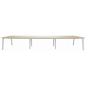 Linnea 6 Person A-Frame Rectangular Back to Back Sliding Top Bench Desks - Office Desks