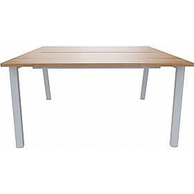 Linnea 2 Person Shallow A-Frame Rectangular Back to Back Sliding Top Bench Desks - Office Desks