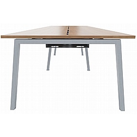 Linnea 6 Person Shallow A-Frame Rectangular Back to Back Sliding Top Bench Desks - Office Desks