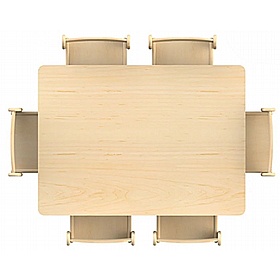 Teeny Tots Height Adjustable Rectangular Tables - School Furniture