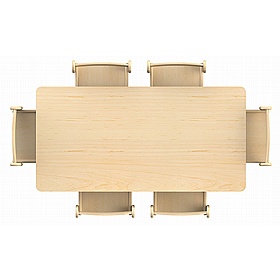 Teeny Tots Height Adjustable Rectangular Tables - School Furniture