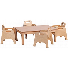 Teeny Tots Small Rectangular Table and Chair Set