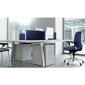 Linnea 2 Person A-Frame Rectangular Back to Back Sliding Top Bench Desks - Office Desks