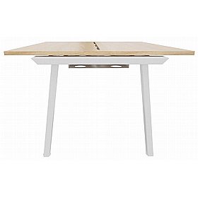 Linnea Shallow A-Frame Rectangular Back to Back Sliding Top Bench Extension Desks - Office Desks