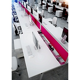 Linnea Shallow A-Frame Rectangular Back to Back Sliding Top Bench Extension Desks - Office Desks