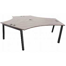 Linnea 3 Person Cluster A-Frame Bench Desks