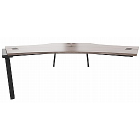 Linnea 3 Person Cluster A-Frame Extension Desks - Office Desks