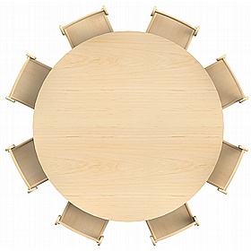 Teeny Tots Height Adjustable Circular Tables - School Furniture