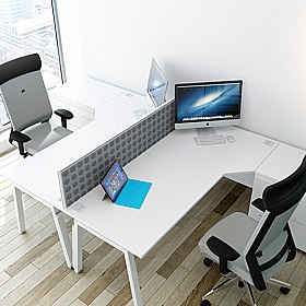 Linnea A-Frame Shallow Wave Bench Desks - Office Desks