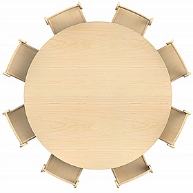 Teeny Tots Large Circular Table and Stacking Chair Sets - School Furniture