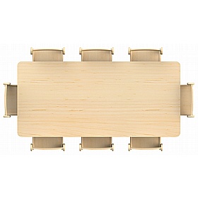 Teeny Tots Large Rectangular Table and Chair Set - School Furniture