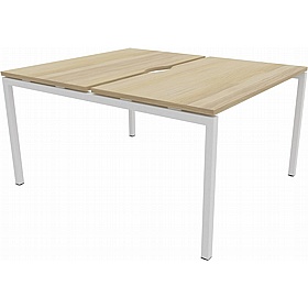 Linux II 2 Person Rectangular Back to Back Bench Desks - Office Desks