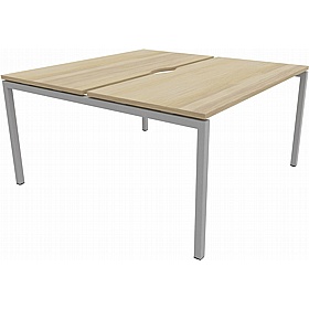 Linux II 2 Person Rectangular Back to Back Bench Desks - Office Desks