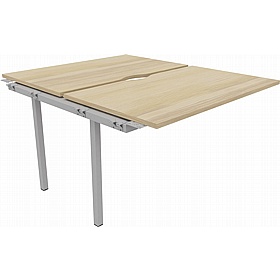 Linux II Rectangular Back to Back Bench Extension Desks - Office Desks