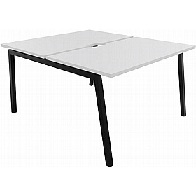 Linux II 2 Person A-Frame Rectangular Back to Back Bench Desks - Office Desks