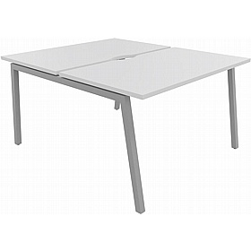 Linux II 2 Person A-Frame Rectangular Back to Back Bench Desks - Office Desks