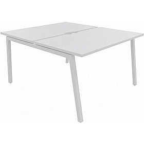 Linux II 2 Person A-Frame Rectangular Back to Back Bench Desks - Office Desks