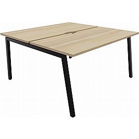Linux II 2 Person A-Frame Rectangular Back to Back Bench Desks - Office Desks