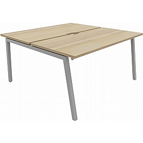 Linux II 2 Person A-Frame Rectangular Back to Back Bench Desks - Office Desks