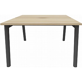 Linux II Scandi 2 Person A-Frame Rectangular Back to Back Bench Desks - Office Desks