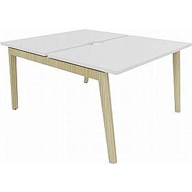 Linux II Scandi 2 Person A-Frame Rectangular Back to Back Bench Desks