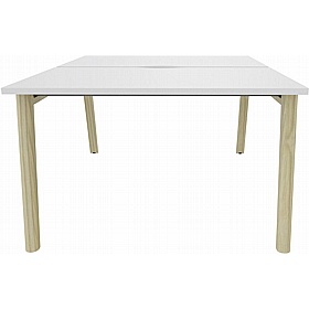 Linux II Scandi 2 Person A-Frame Rectangular Back to Back Bench Desks - Office Desks
