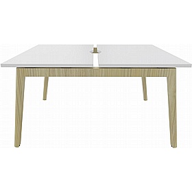 Linux II Scandi 2 Person A-Frame Rectangular Back to Back Bench Desks - Office Desks