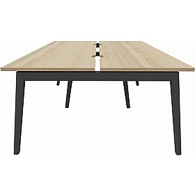 Linux II Scandi 4 Person A-Frame Rectangular Back to Back Bench Desks - Office Desks