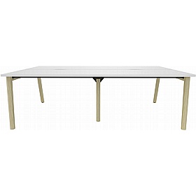 Linux II Scandi 4 Person A-Frame Rectangular Back to Back Bench Desks - Office Desks