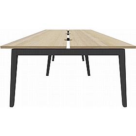 Linux II Scandi 6 Person A-Frame Rectangular Back to Back Bench Desks - Office Desks