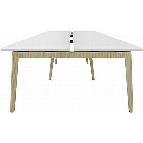 Linux II Scandi 6 Person A-Frame Rectangular Back to Back Bench Desks - Office Desks