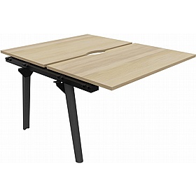 Linux II Scandi A-Frame Rectangular Back to Back Bench Extension Desks - Office Desks