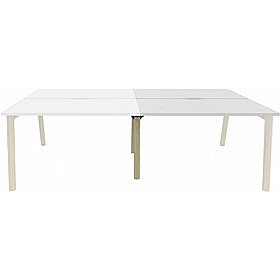 Linux II Scandi A-Frame Rectangular Back to Back Bench Extension Desks - Office Desks