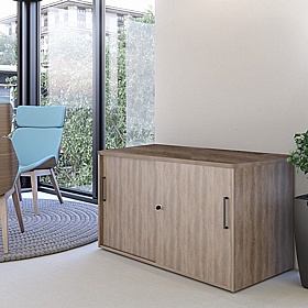 Elite Desk High Sliding Door Cupboards - Office Storage