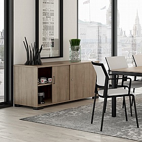 Elite Desk High Sliding Door Cupboards - Office Storage