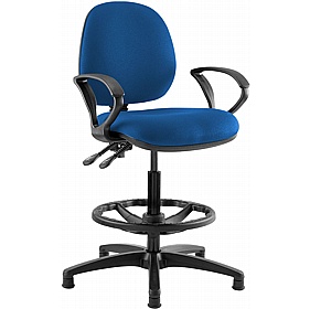 Kirby Medium Back Draughtsman Chair - Office Chairs