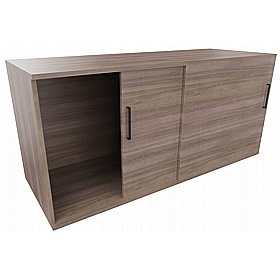 Elite Desk High Sliding Door Credenza Storage Unit - Office Storage